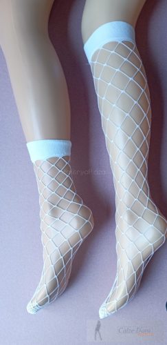 OCTAN nagy lyukú necc térdzokni, white 0