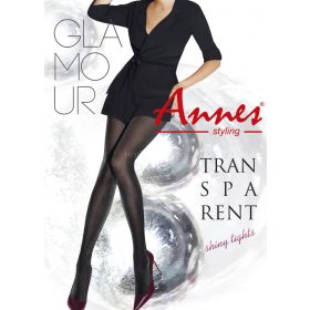 TRANSPARENT 30 den lurex harisnya, nero 2