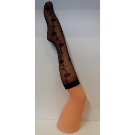 DAISY mintás térdzokni, nero