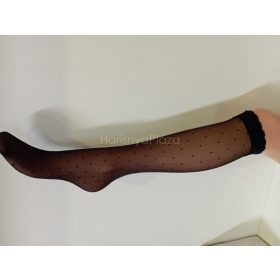 CAMILLA mintás térdzokni, nero