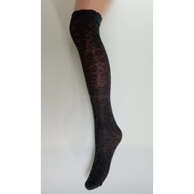 AMLETO mintás térdzokni, nero