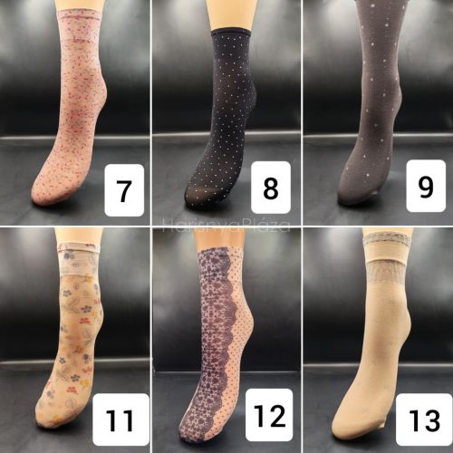 Mintás bokazokni több mintával, kérjük válasza ki a mintát megrendeléskor