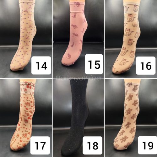 Mintás bokazokni több mintával, kérjük válasza ki a mintát megrendeléskor