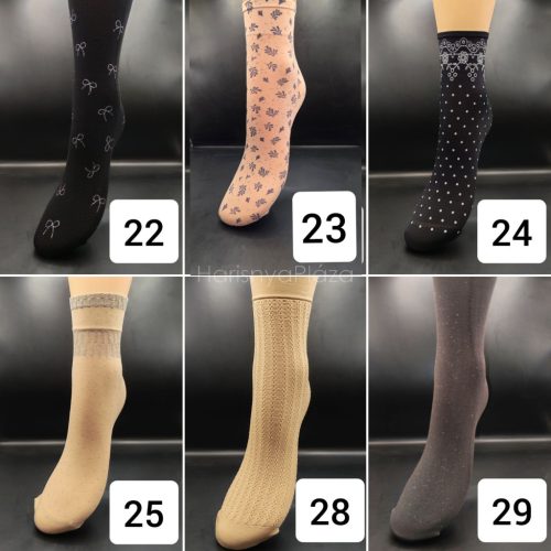 Mintás bokazokni több mintával, kérjük válasza ki a mintát megrendeléskor