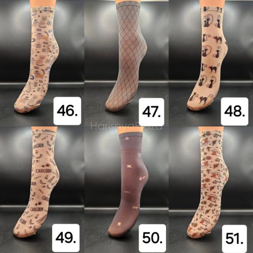 Mintás bokazokni több mintával, kérjük válasza ki a mintát megrendeléskor