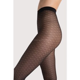 NIGHT FEVER 30 den mintás harisnya, nero 3