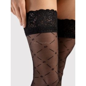 ENCHANTE 20 den mintás combfix, nero 2