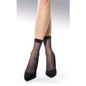 WHISPER 20 den mintás bokafix, nero 0