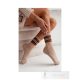 MILENA női zokni frottír 139, csíkos, beige 38-41