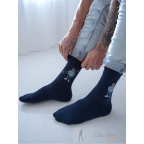 MILENA férfi zokni 130, maci, blue 39-42