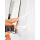 MILENA női zokni 63, lurex csíkos, white, 37-41