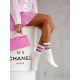 MILENA női zokni 59, párduc, white/pink, 37-41