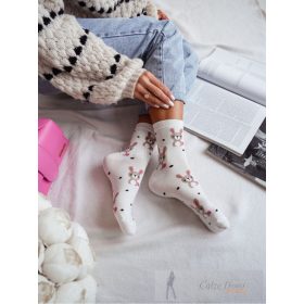 MILENA női zokni 93, nyuszi, ecru 37-41