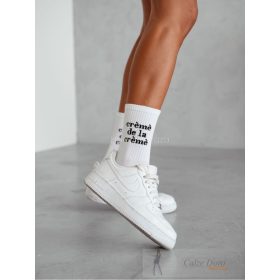 MILENA női zokni 102, la creme, white 37-41