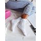 MILENA női zokni 86, horgolt, white 37-41