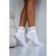 MILENA női bokaz. 51, csipkés, white, 37-41