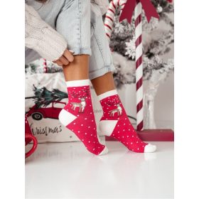 MILENA női zokni 54, szarvas, red, 37-41