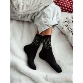 MILENA női zokni 132, christmas, nero 37-41