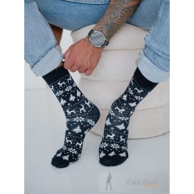 MILENA férfi zokni 137, christmas, blue 38-41